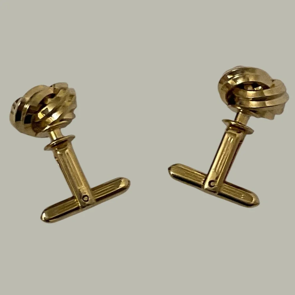 Hickok Cufflinks Mens OS Gold Love Knot Vintage USA
